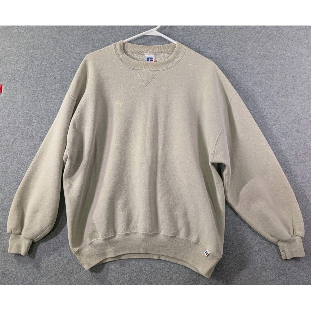 VTG Russell Athletic Blank Crewneck Sweatshirt XL USA Made 90s FadedAthleisure